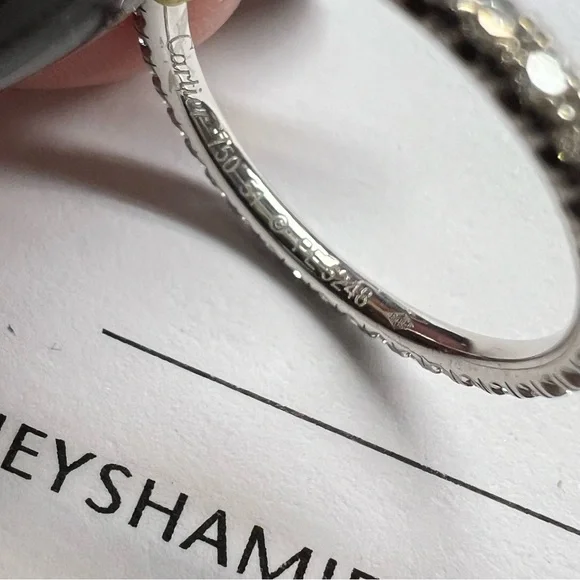 Étincelle de Cartier Eternity Diamond Wedding Band 0.50 ct. 18K W Gold SZ 5.75 - Picture 10 of 11